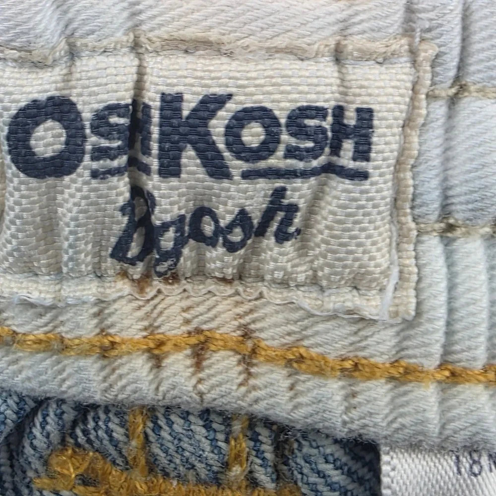 OshKosh B'gosh BTG Carpenter Jeans Toddler 18M Blue Western Cowboy Lil Buckaroo